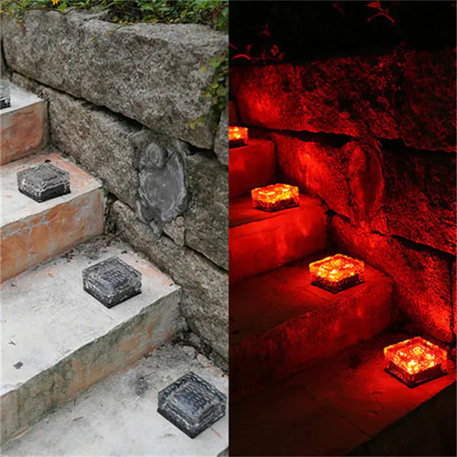Solar LED Ice Cube Pathway Light for Outdoor Decoration