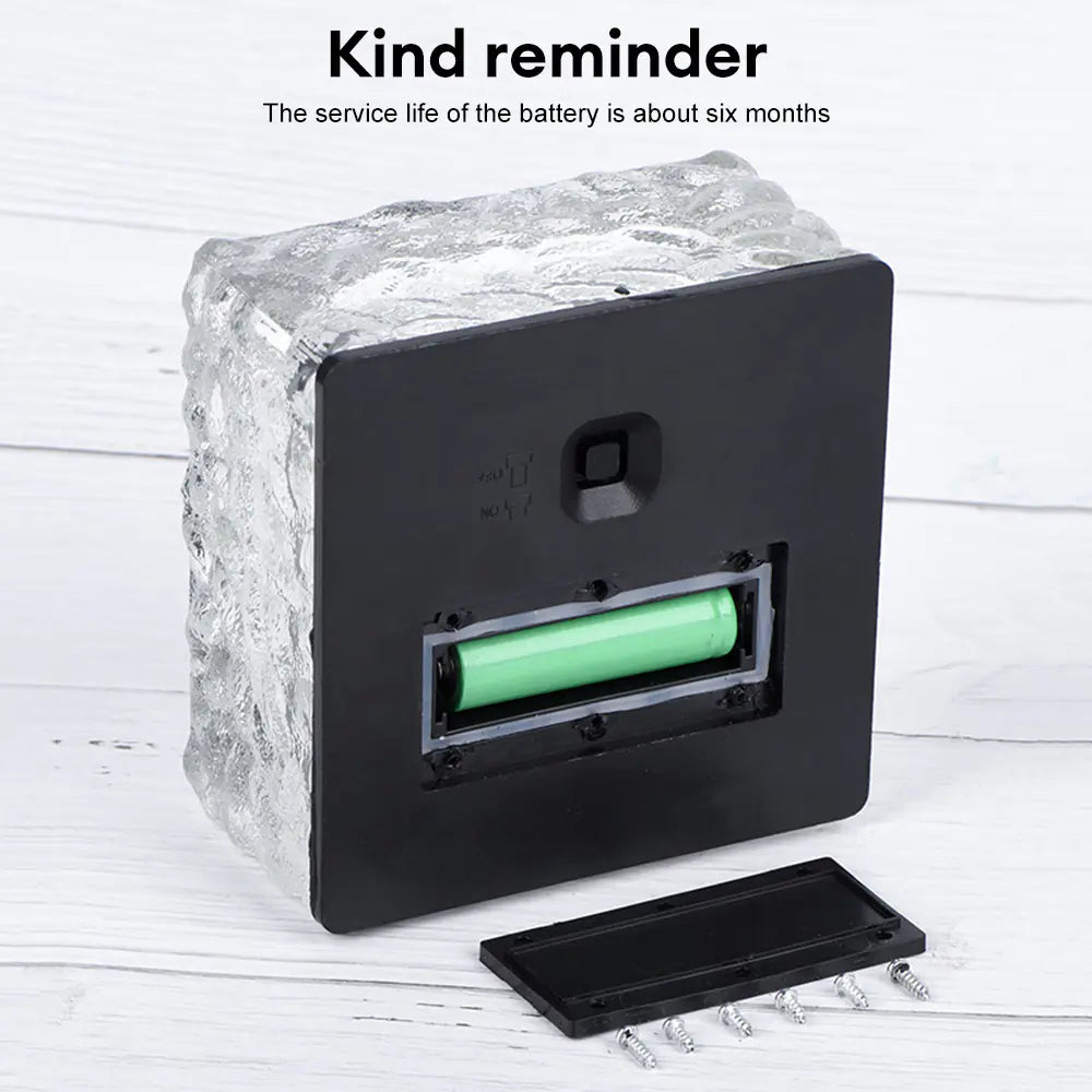 Solar LED Ice Cube Pathway Light for Outdoor Decoration