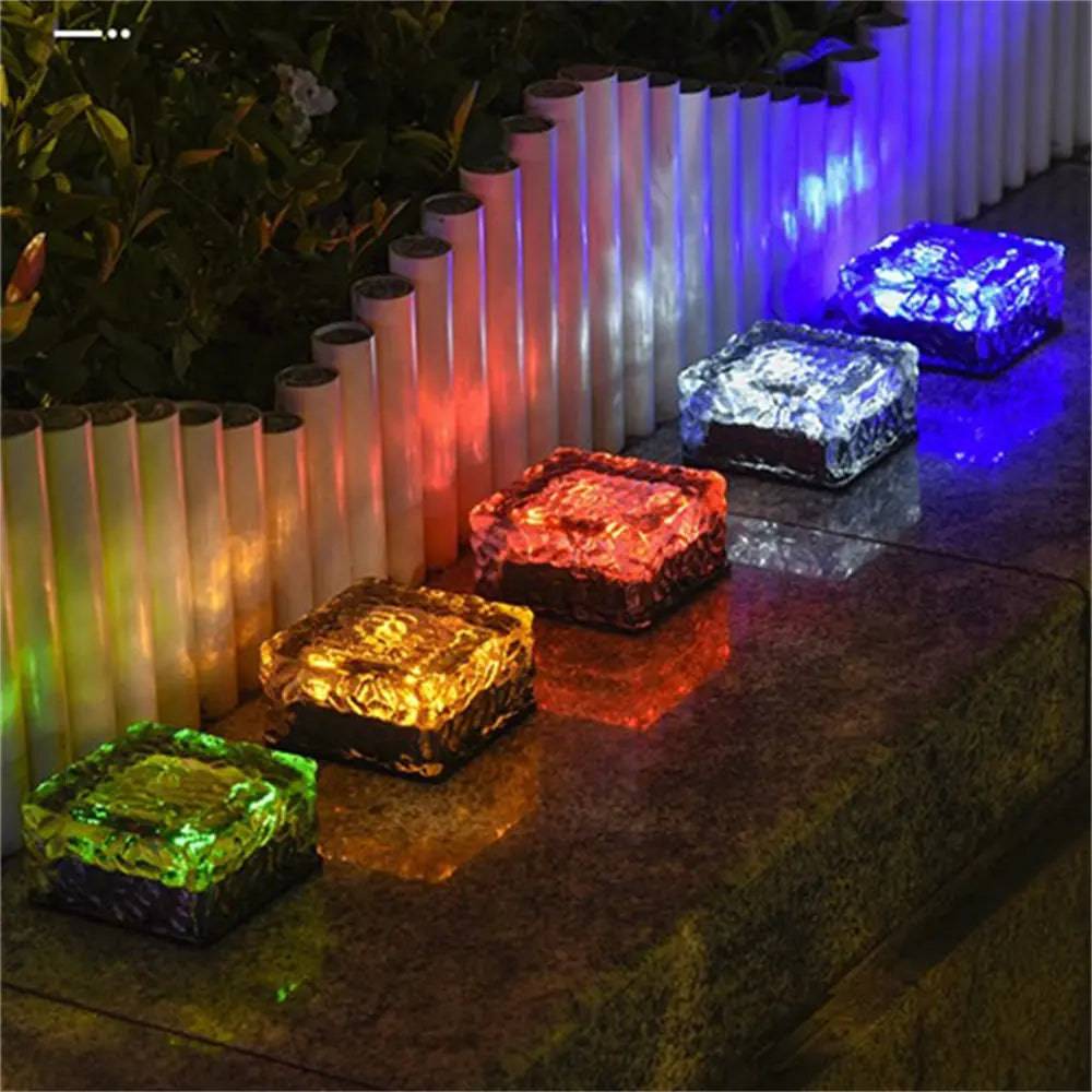 Solar LED Ice Cube Pathway Light for Outdoor Decoration