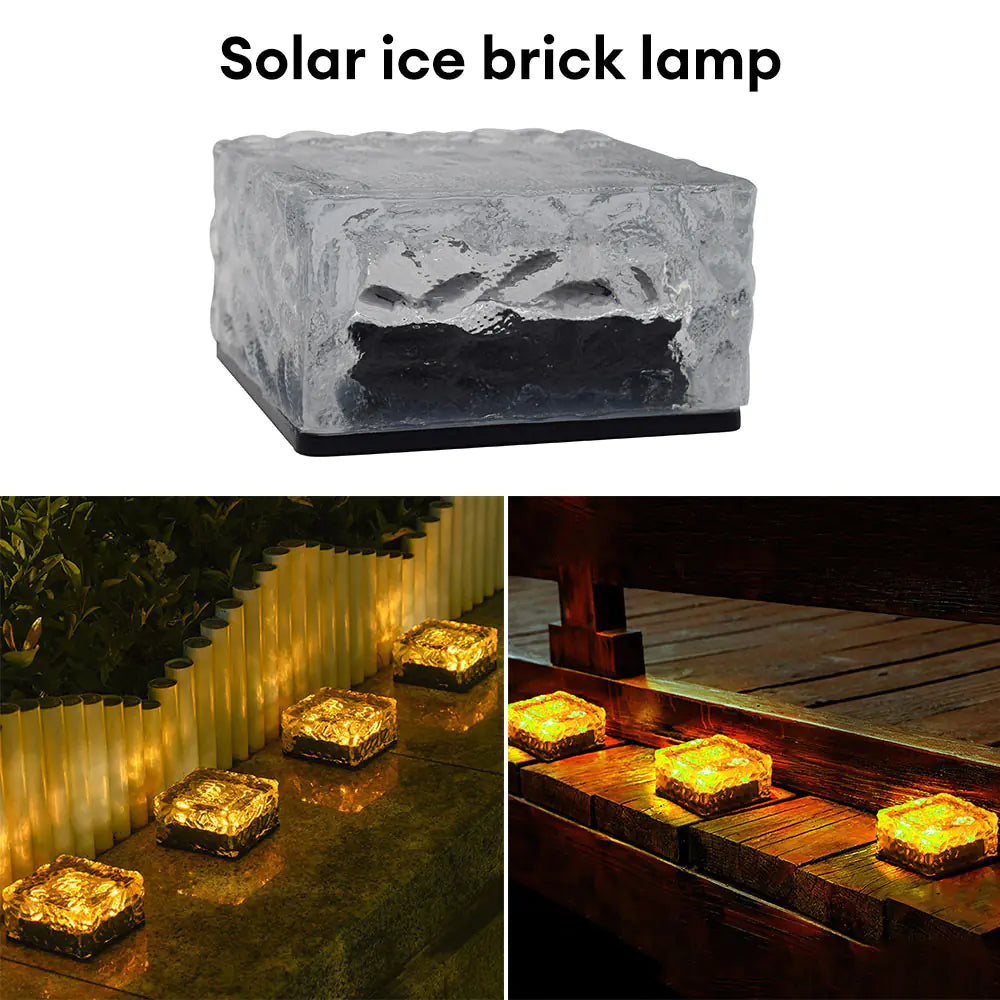 Solar LED Ice Cube Pathway Light for Outdoor Decoration