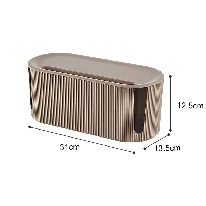 Desktop Dustproof Power Strip and Cable Organizer Box
