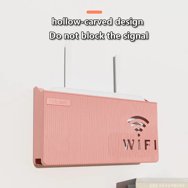 Wall-Mounted Perforated Set-Top Box for Living Room