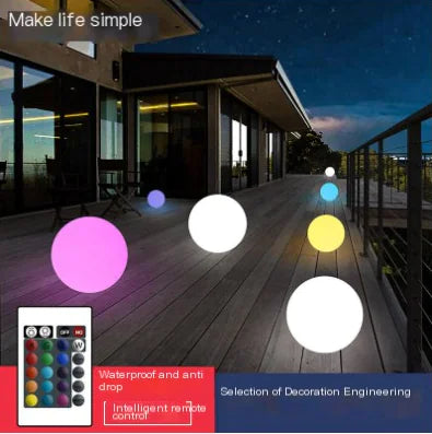 LED Colorful Ball Light with Remote for Outdoor Decor