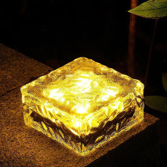 Solar LED Ice Cube Pathway Light for Outdoor Decoration