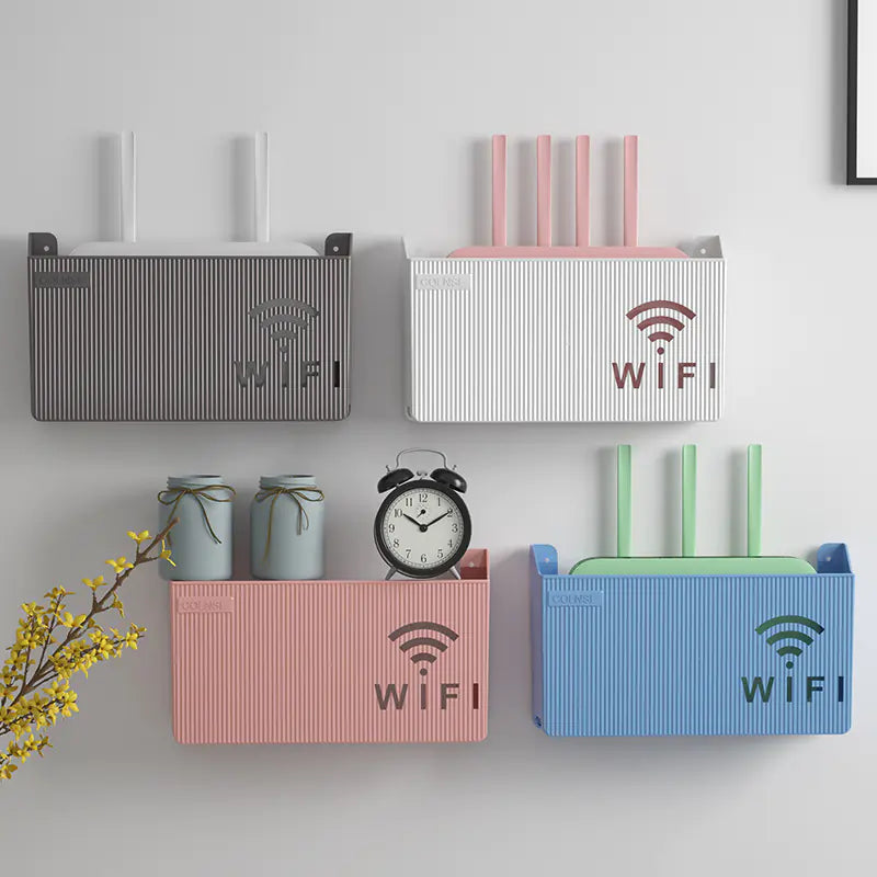 Wall-Mounted Perforated Set-Top Box for Living Room