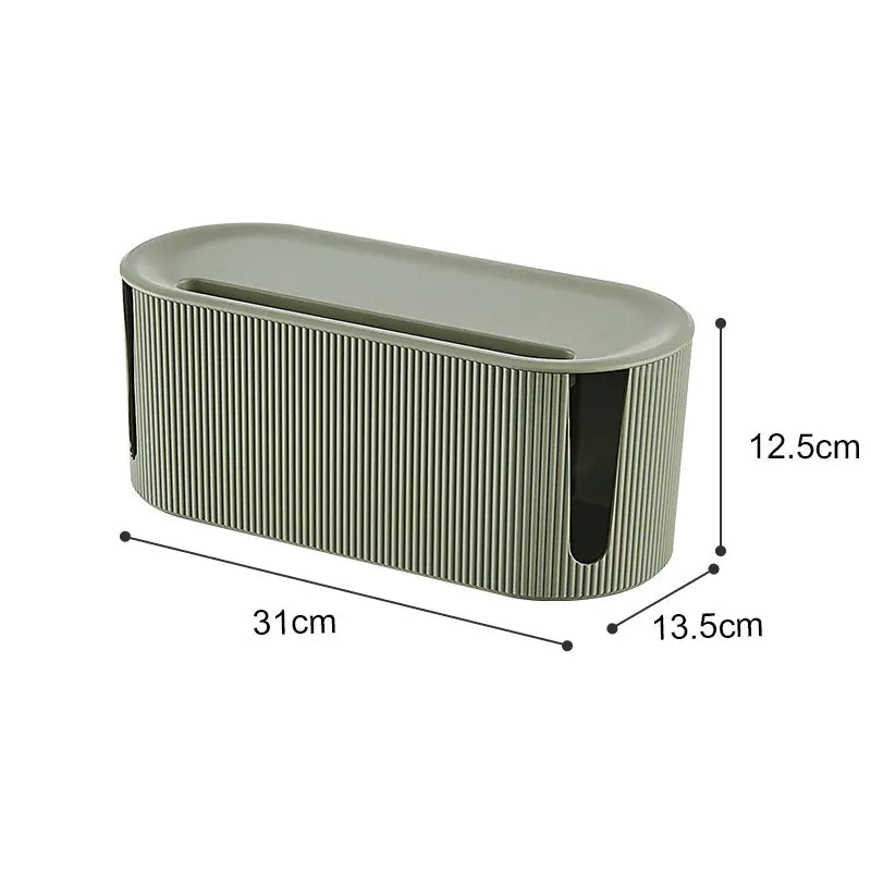 Desktop Dustproof Power Strip and Cable Organizer Box